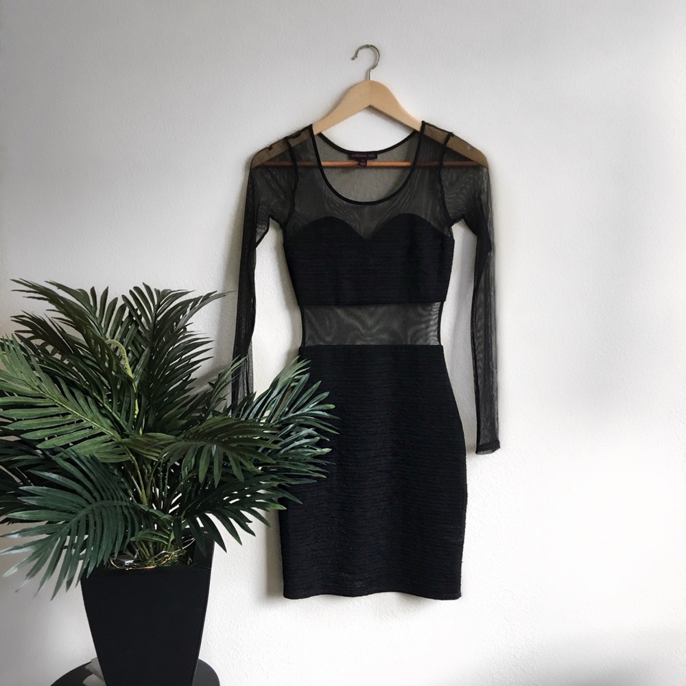 SOLD  Sheer Cutout Mini Dress by Material Girl